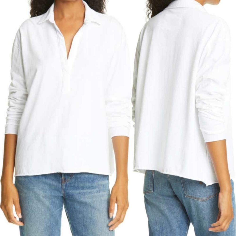 Frank & Eileen heritage jersey popover Henley L